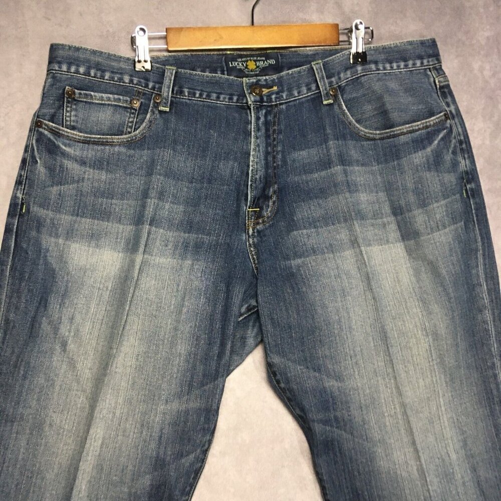 Lucky Brand Mens 221 Original Straight Fit Blue Jeans‎ size 40x32 Stretch Denim